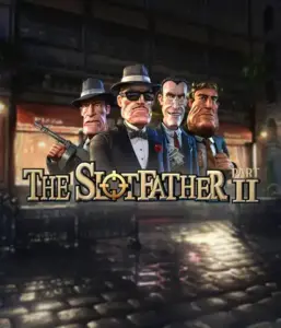 Step into the shadowy world of The Slotfather Part II game by Betsoft, showcasing four iconic mafia characters against a moody urban backdrop. This image portrays the gritty theme of the organized crime with its striking character design and ominous setting. Perfect for lovers of gangster-themed games, offering a gripping escape. 